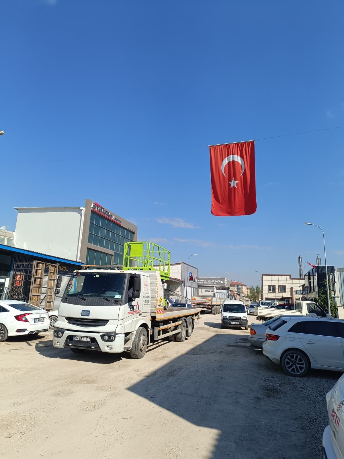 Saha teslimatı için araç yükleme